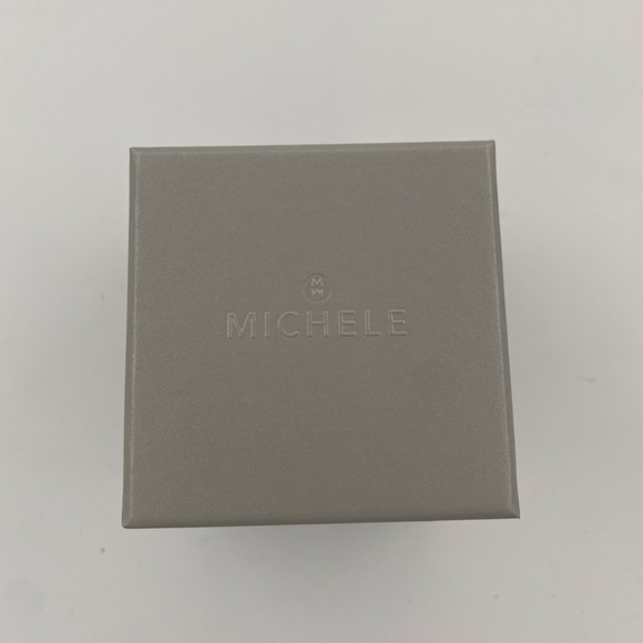 MICHELE Silver Dial White Silicone Strap Women's Tahitan 40mm Watch - Picture 3 of 11